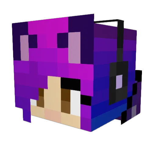 Leidilein Minecraft avatar head, 3D render