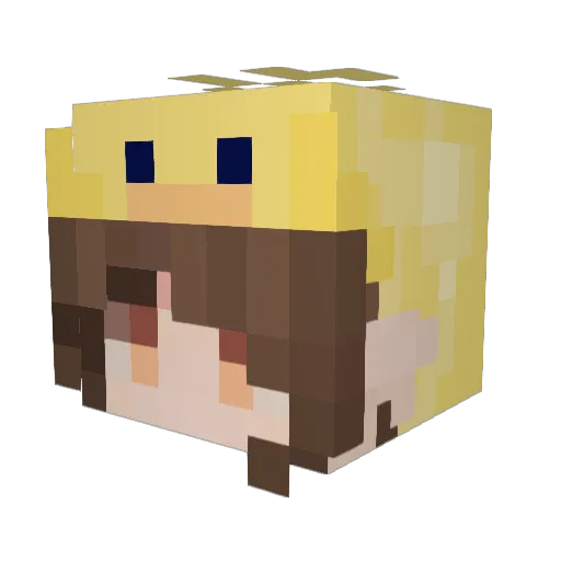 Leidysof22 Minecraft avatar head, 3D render