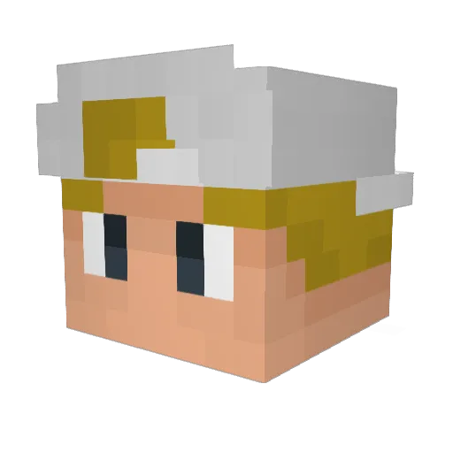 Leien Minecraft avatar head, 3D render