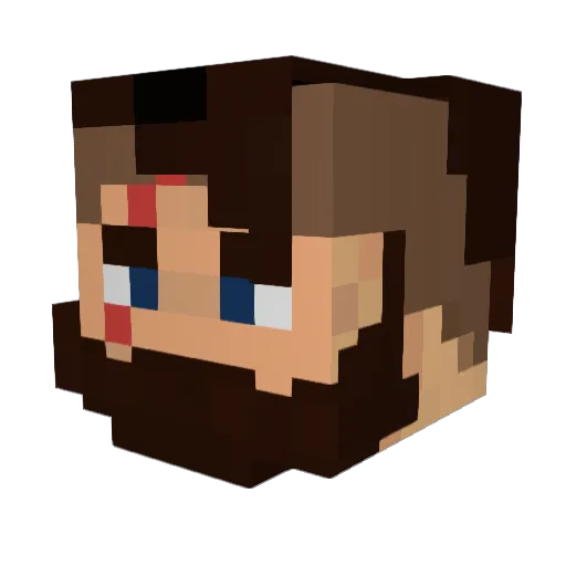 Leiftion Minecraft avatar head, 3D render