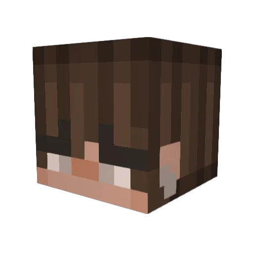 Leig Minecraft avatar head, 3D render
