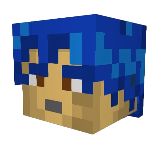 Leigh365 Minecraft avatar head, 3D render