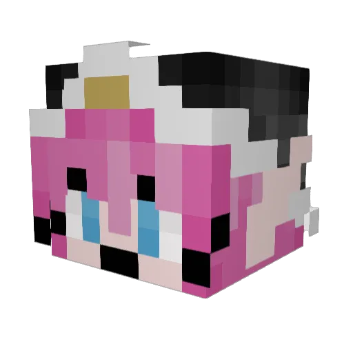 Leighis Minecraft avatar head, 3D render