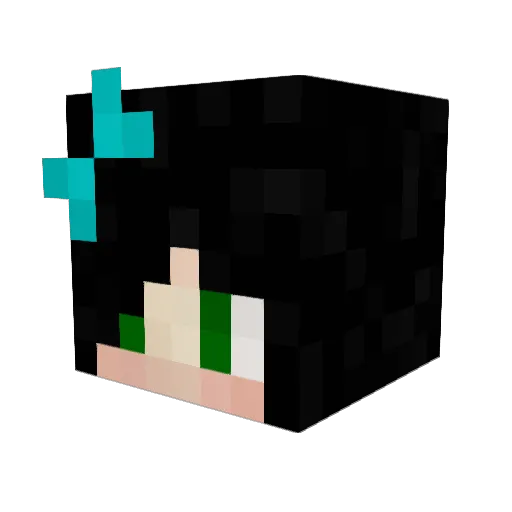 Leighora Minecraft avatar head, 3D render