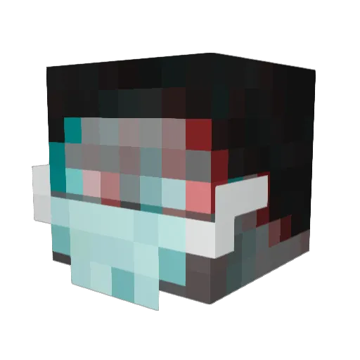 Leiing Minecraft avatar head, 3D render
