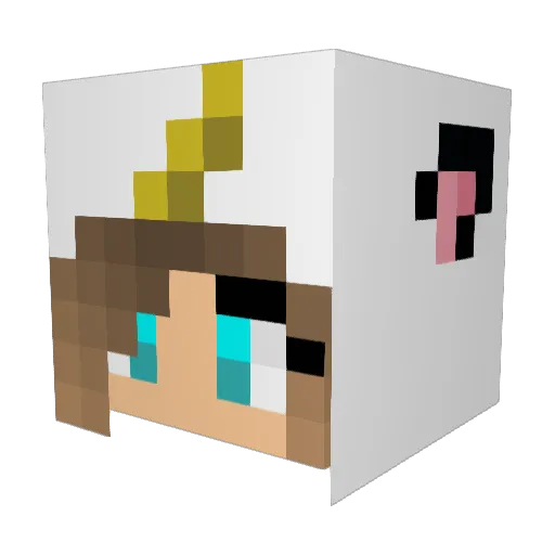 Leika361 Minecraft avatar head, 3D render