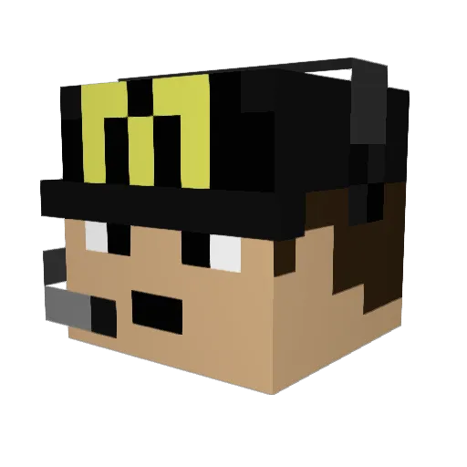 Leikent Minecraft avatar head, 3D render