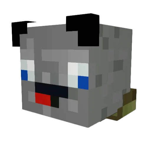 Leila25 Minecraft avatar head, 3D render