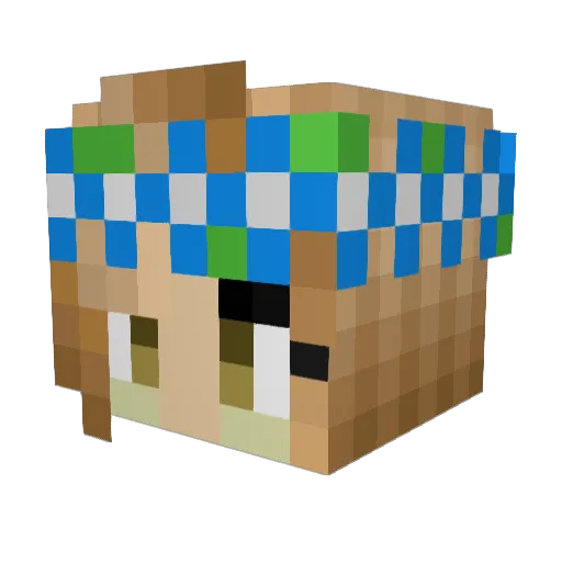 Leila_22 Minecraft avatar head, 3D render