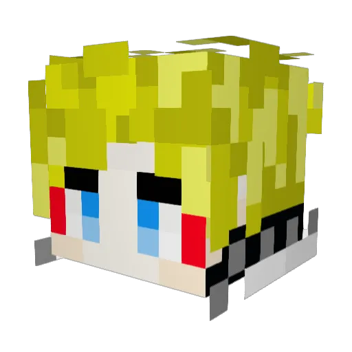 Leila_Mu Minecraft avatar head, 3D render