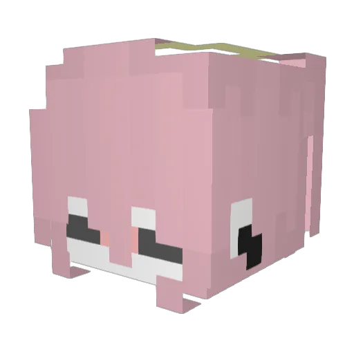 LeilabffLilly Minecraft avatar head, 3D render