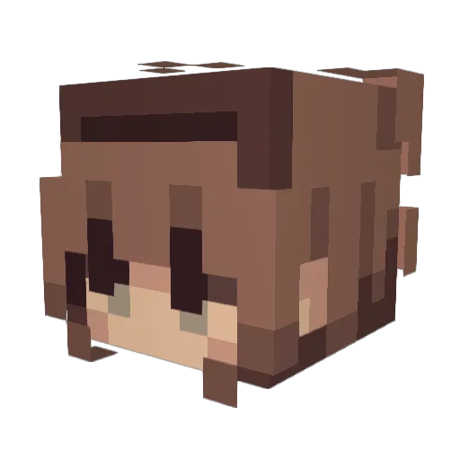 Leilatjuhh Minecraft avatar head, 3D render