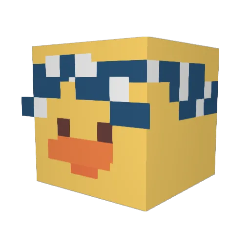 LeiloBoloss Minecraft avatar head, 3D render