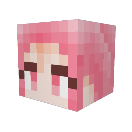 Leimu_ Minecraft avatar head, 3D render