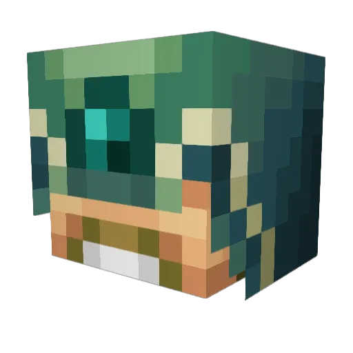 Leinad_Das Minecraft avatar head, 3D render