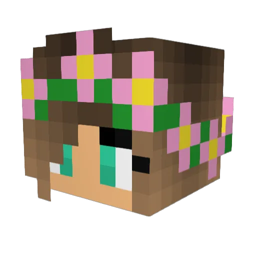 Leinad_R Minecraft avatar head, 3D render
