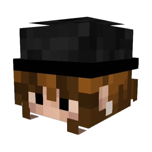 Leinden Minecraft avatar head, 3D render