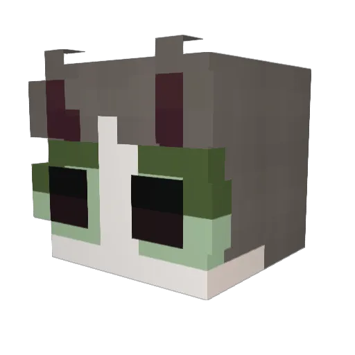 Leingo Minecraft avatar head, 3D render