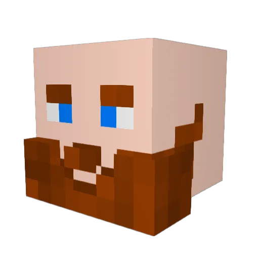 Leipaz Minecraft avatar head, 3D render