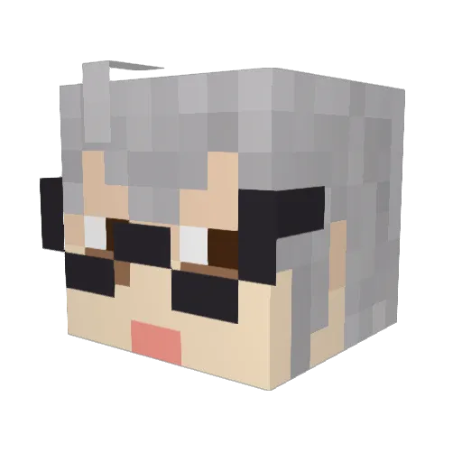 Leiru_24 Minecraft avatar head, 3D render