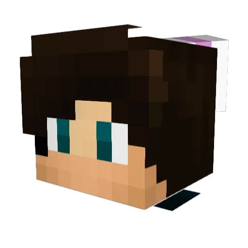 Leitalas Minecraft avatar head, 3D render