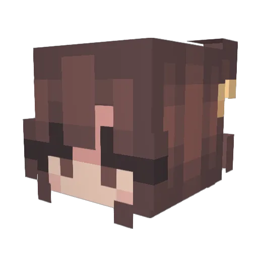 Leixghhh Minecraft avatar head, 3D render
