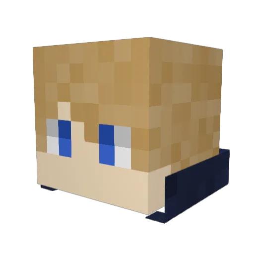 Leiz017 Minecraft avatar head, 3D render