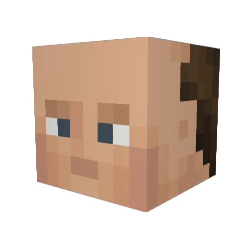 Lejziii Minecraft avatar head, 3D render