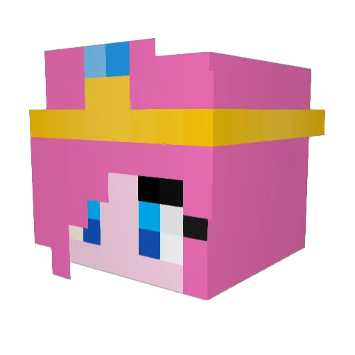 LekaRen Minecraft avatar head, 3D render