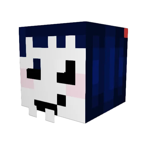 Lekaa Minecraft avatar head, 3D render