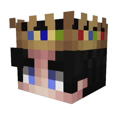 Lekaorock Minecraft avatar head, 3D render