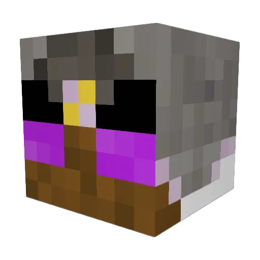 Lekchi Minecraft avatar head, 3D render