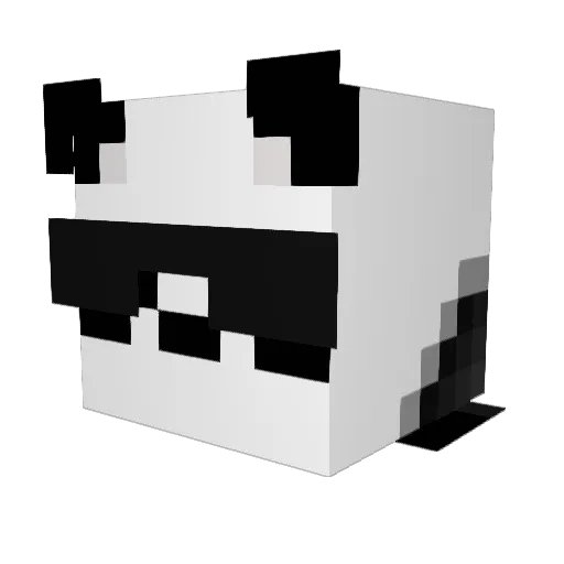 Lekchuron Minecraft avatar head, 3D render