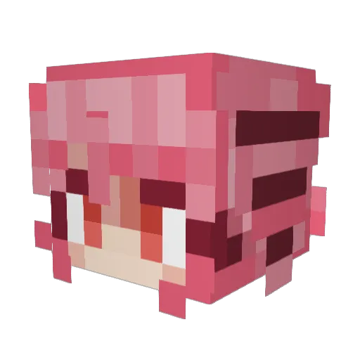 Lekebab69 Minecraft avatar head, 3D render