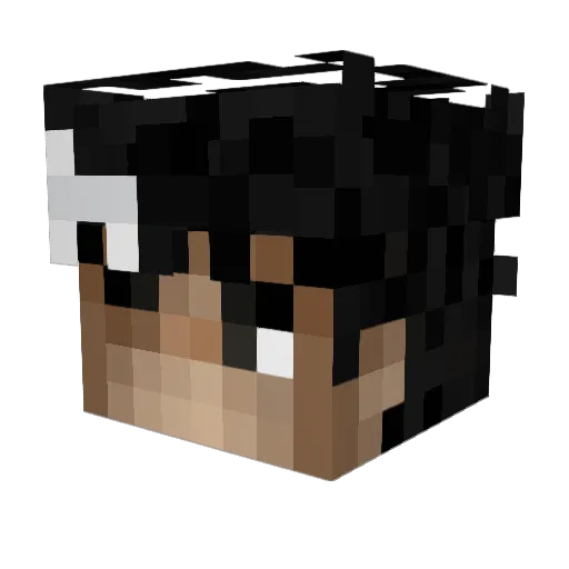 Lekfo Minecraft avatar head, 3D render
