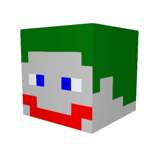 Lekhaking Minecraft avatar head, 3D render