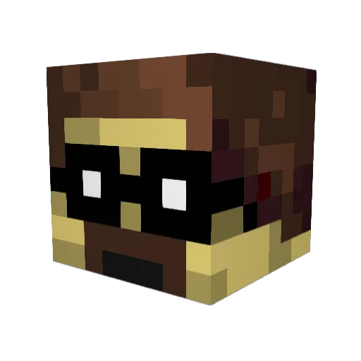 LekiGamer Minecraft avatar head, 3D render
