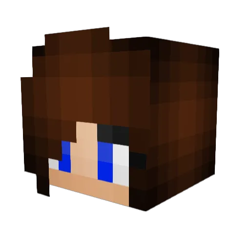 LekiaBorn Minecraft avatar head, 3D render