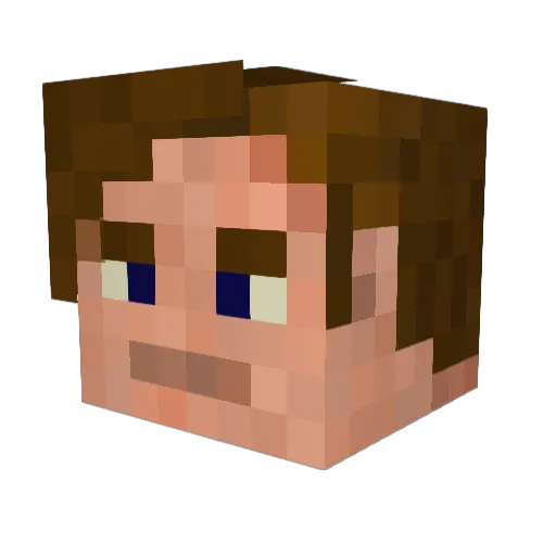 Lekikoo09 Minecraft avatar head, 3D render