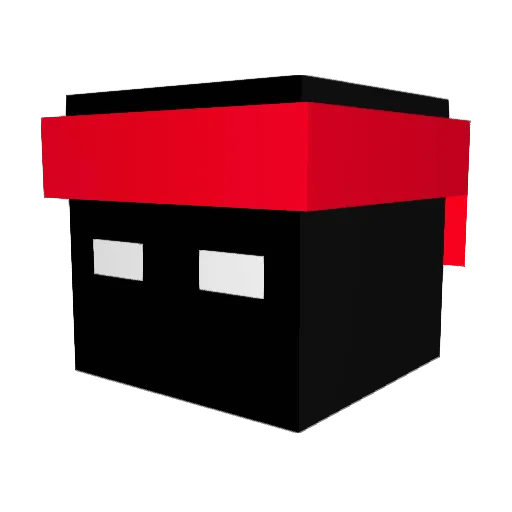 Lekion Minecraft avatar head, 3D render