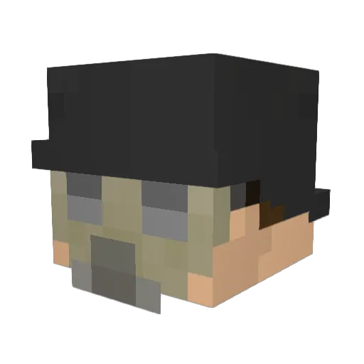 Lekiooo Minecraft avatar head, 3D render