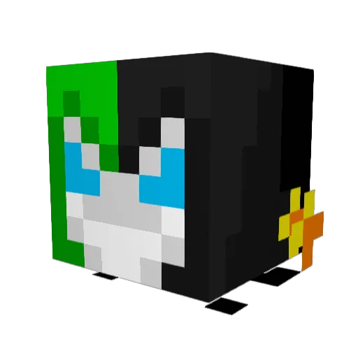 Lekithos Minecraft avatar head, 3D render