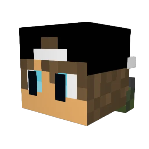 Lekker_gamen Minecraft avatar head, 3D render