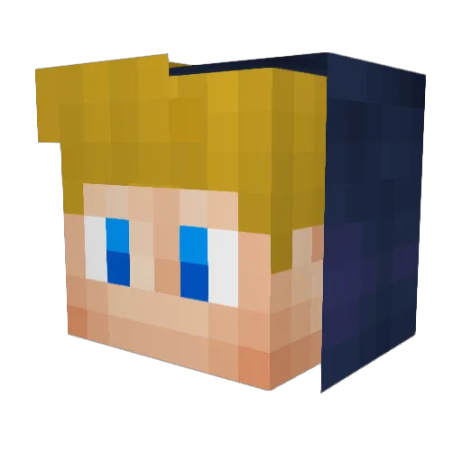 Leknok3 Minecraft avatar head, 3D render