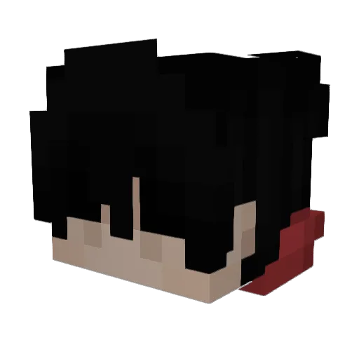 Lekoroko Minecraft avatar head, 3D render