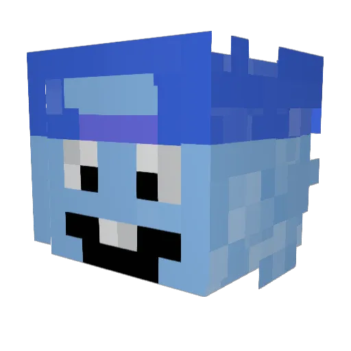 Leks1 Minecraft avatar head, 3D render