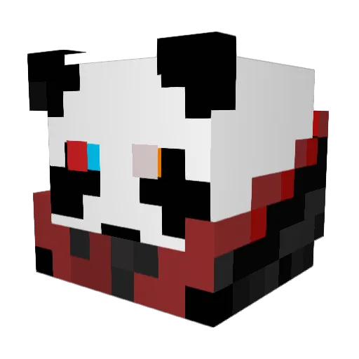 LeksaBoke Minecraft avatar head, 3D render