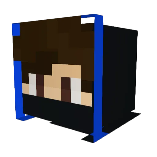 Leksanda Minecraft avatar head, 3D render