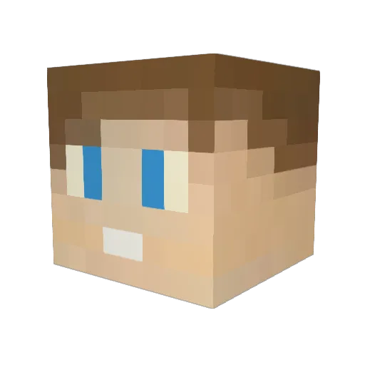 Leksten Minecraft avatar head, 3D render