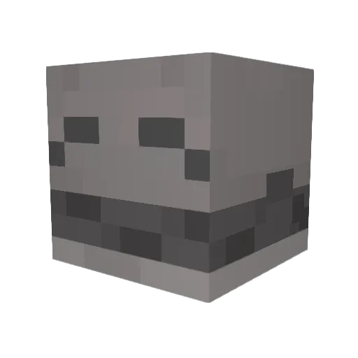 Lekushy Minecraft avatar head, 3D render